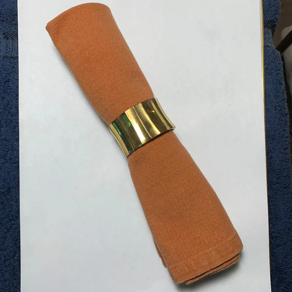 4 Brass Napkin Rings